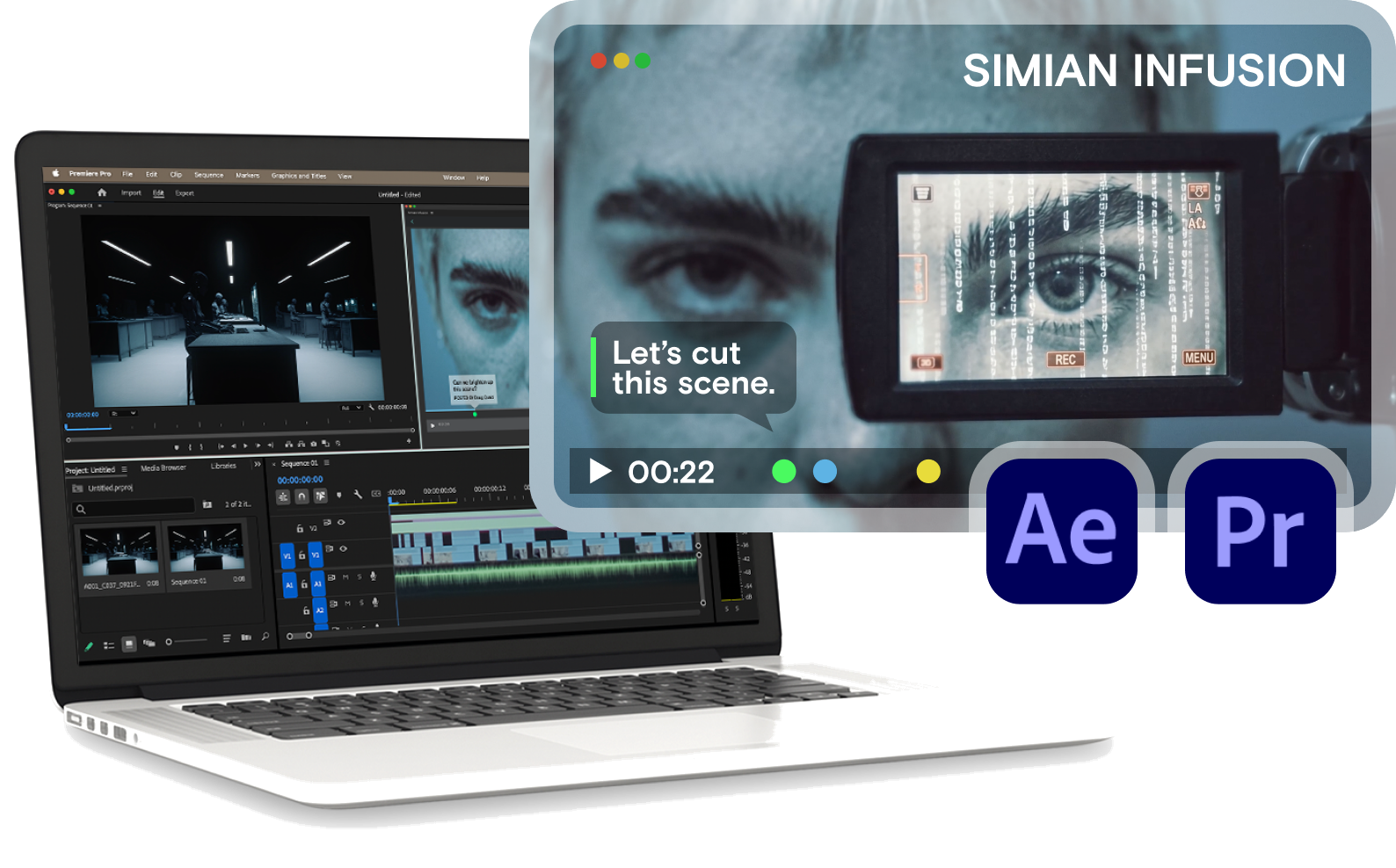 Simian review integrated with After Effects and Premiere Pro