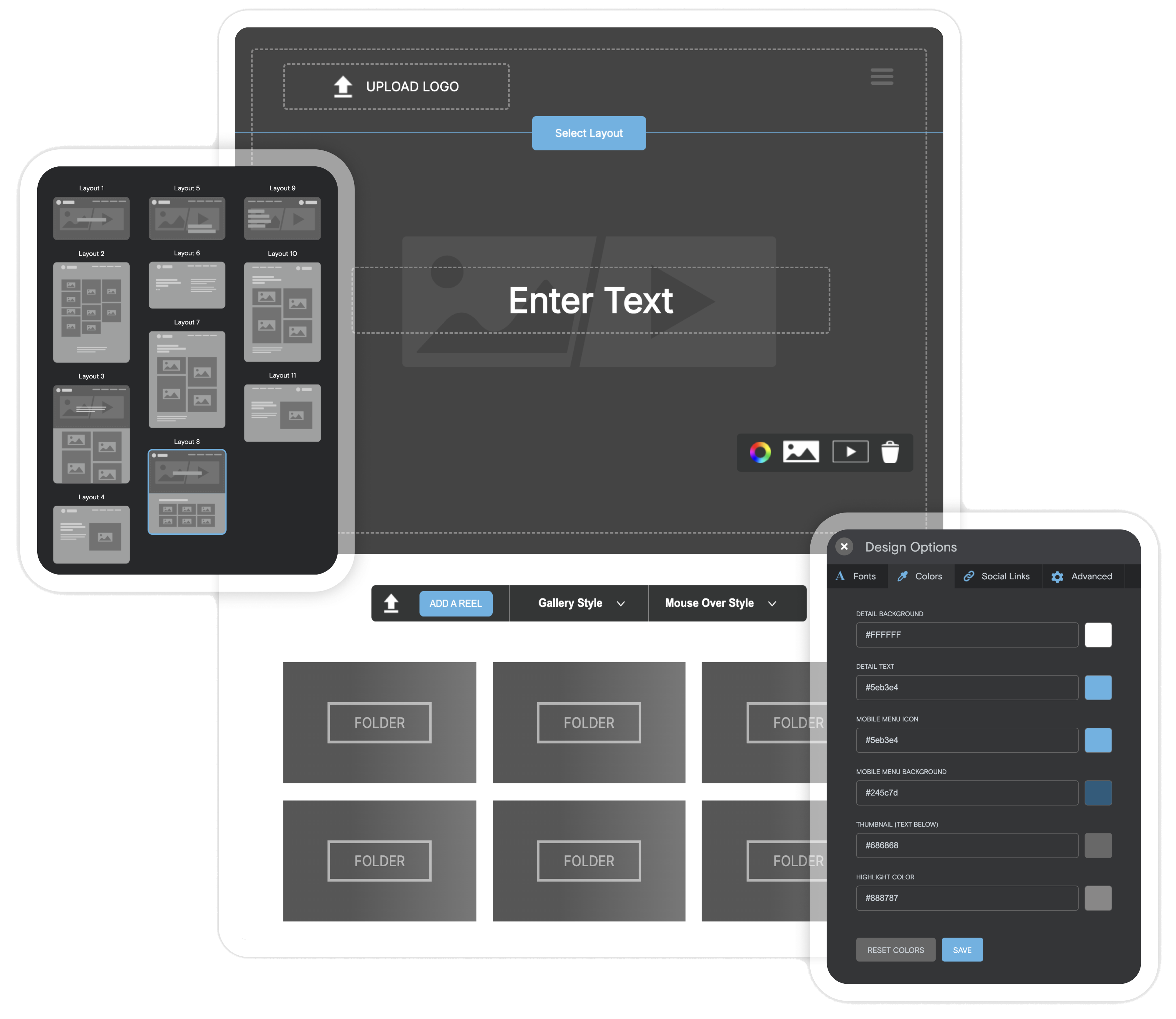 Simian microsite templates, layouts and design options